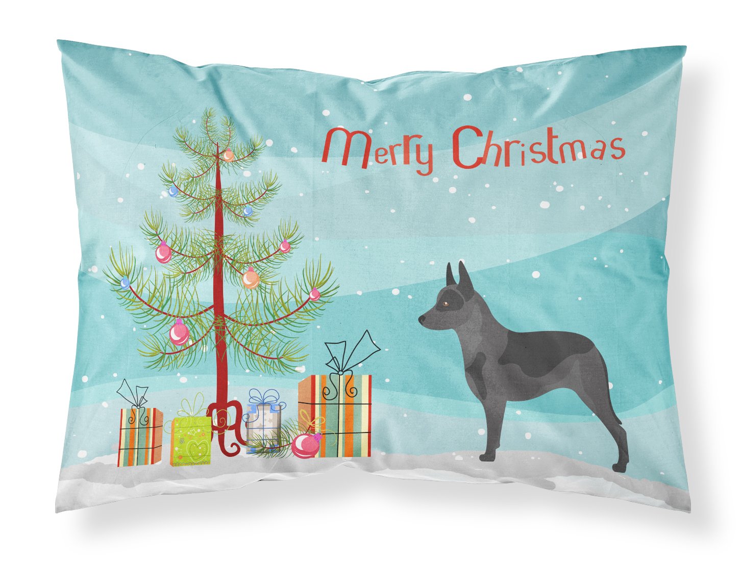 Australian Cattle Dog Christmas Standard Pillowcase Lightweight Super Soft Easy Care Decorative Artwork Pillowcase, Standard