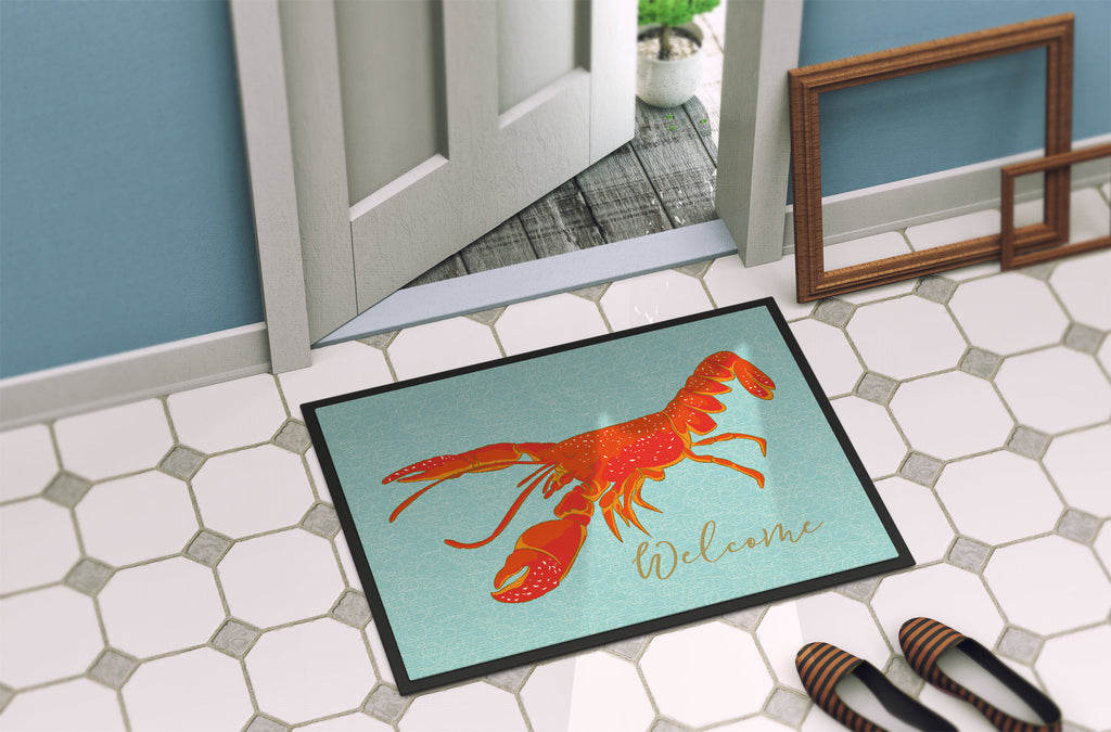 Lobster Welcome Doormat Indoor Outdoor 18H X 27W Front Door Mat Rugs for Entryway, Non Slip Washable