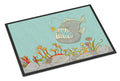 Frog Fish Scene Doormat Indoor Outdoor 24H X 36W Front Door Mat Rugs for Entryway, Non Slip Washable Low Pile,