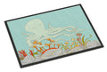 Octopus Underwater Scene Doormat Indoor Outdoor 24H X 36W Front Door Mat Rugs for Entryway, Non Slip Washable Low Pile,