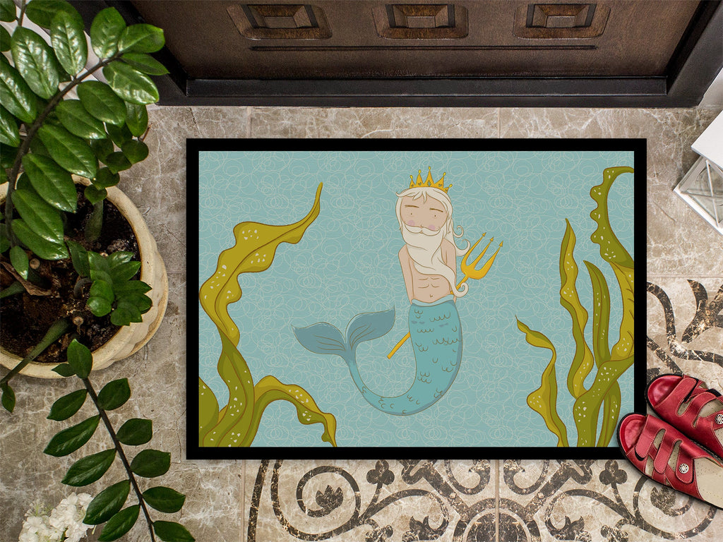 Neptune Merman Doormat Indoor Outdoor 24H X 36W Front Door Mat Rugs for Entryway, Non Slip Washable Low Pile,