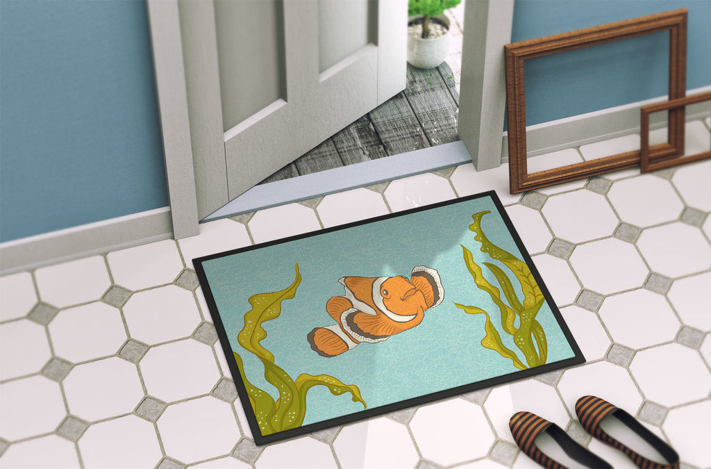 Clown Fish Doormat Indoor Outdoor 24H X 36W Front Door Mat Rugs for Entryway, Non Slip Washable Low Pile,