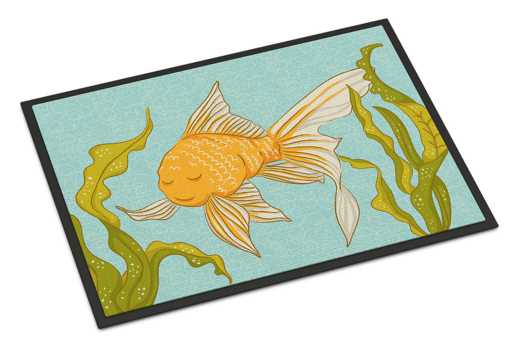 Gold Fish Doormat Indoor Outdoor 24H X 36W Front Door Mat Rugs for Entryway, Non Slip Washable Low Pile,