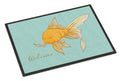 Gold Fish Welcome Doormat Indoor Outdoor 18H X 27W Front Door Mat Rugs for Entryway, Non Slip Washable