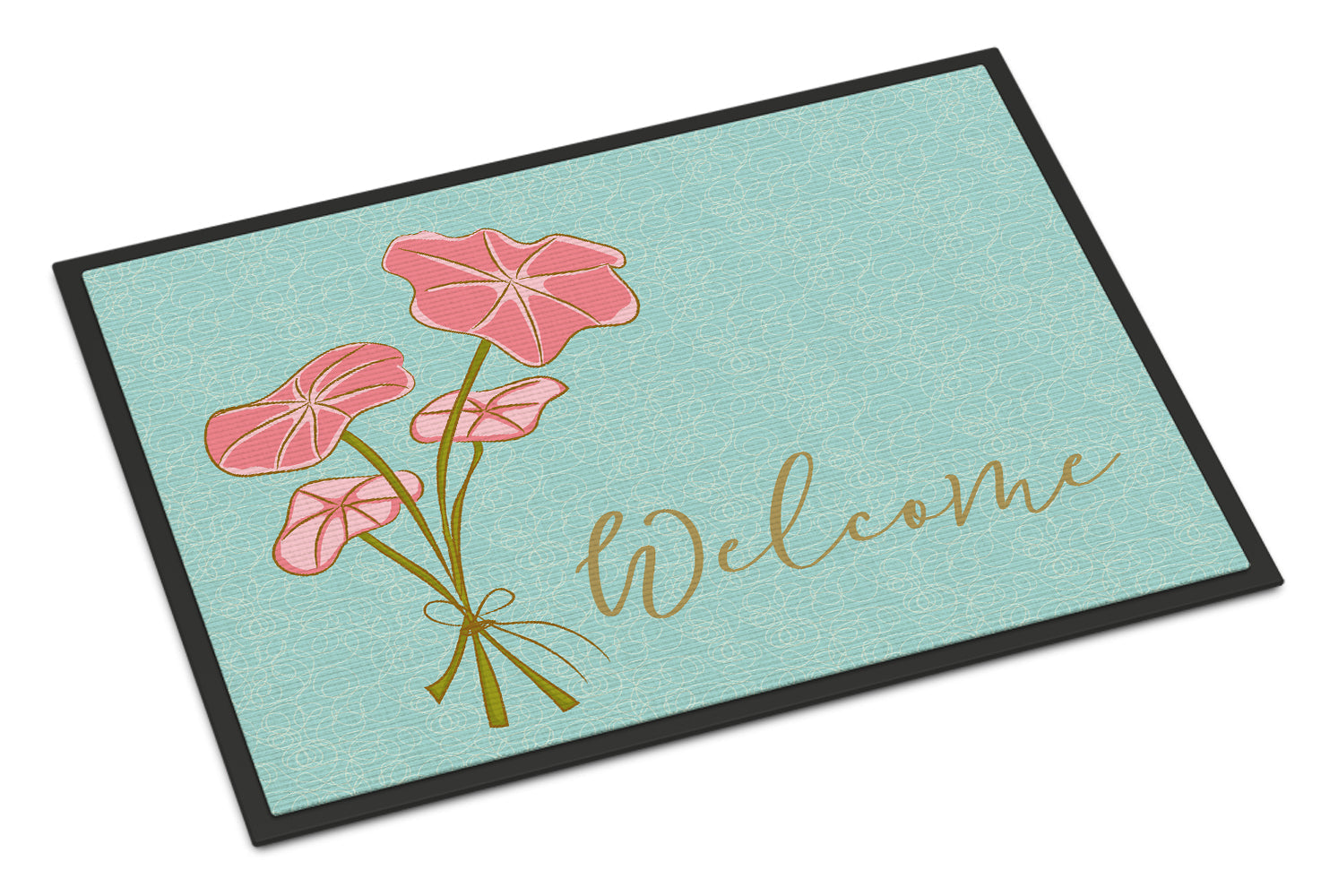 Bunch of Flowers Welcome Doormat Indoor Outdoor 24H X 36W Front Door Mat Rugs for Entryway, Non Slip Washable Low Pile,
