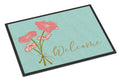 Bunch of Flowers Welcome Doormat Indoor Outdoor 18H X 27W Front Door Mat Rugs for Entryway, Non Slip Washable