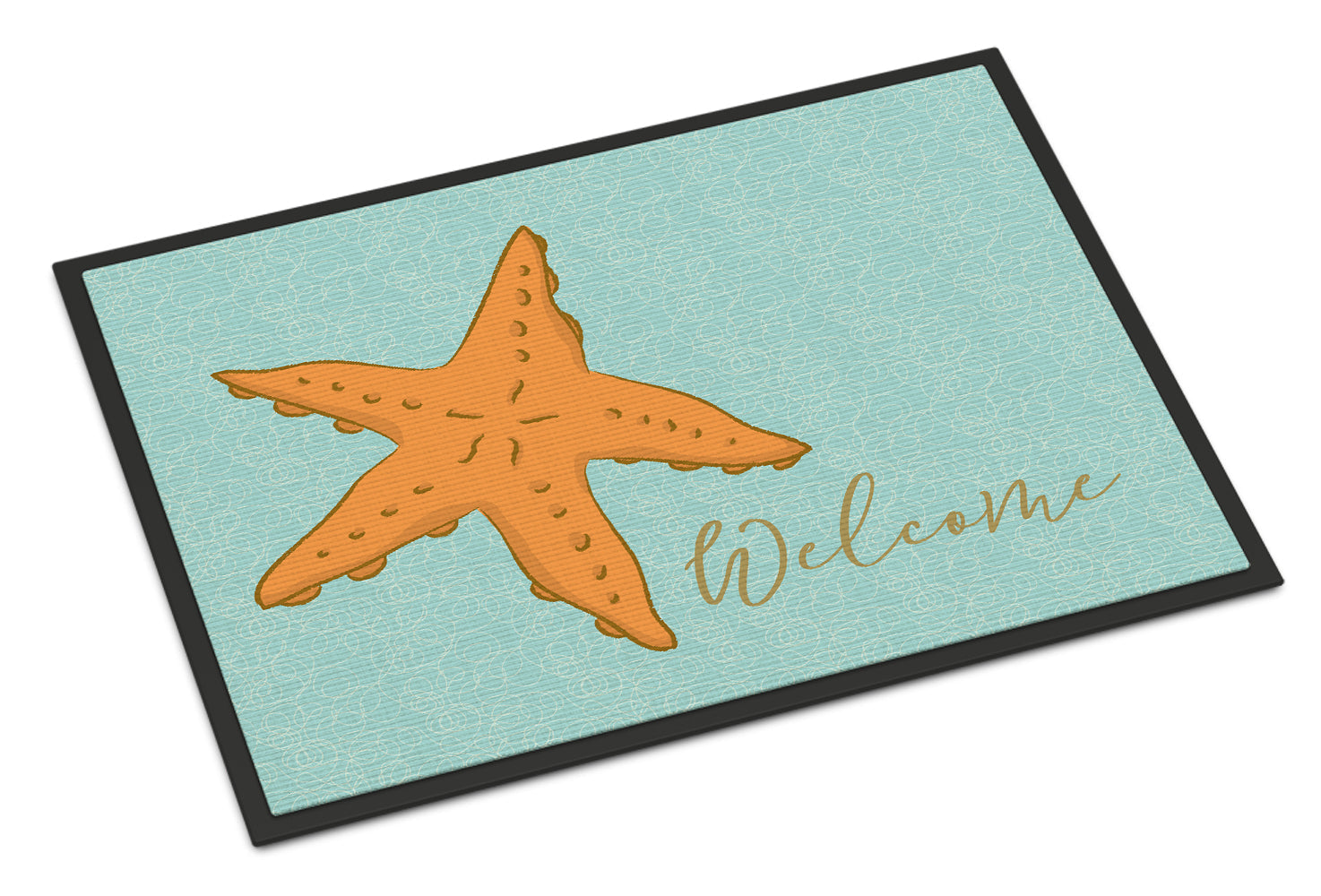 Starfish Welcome Doormat Indoor Outdoor 24H X 36W Front Door Mat Rugs for Entryway, Non Slip Washable Low Pile,