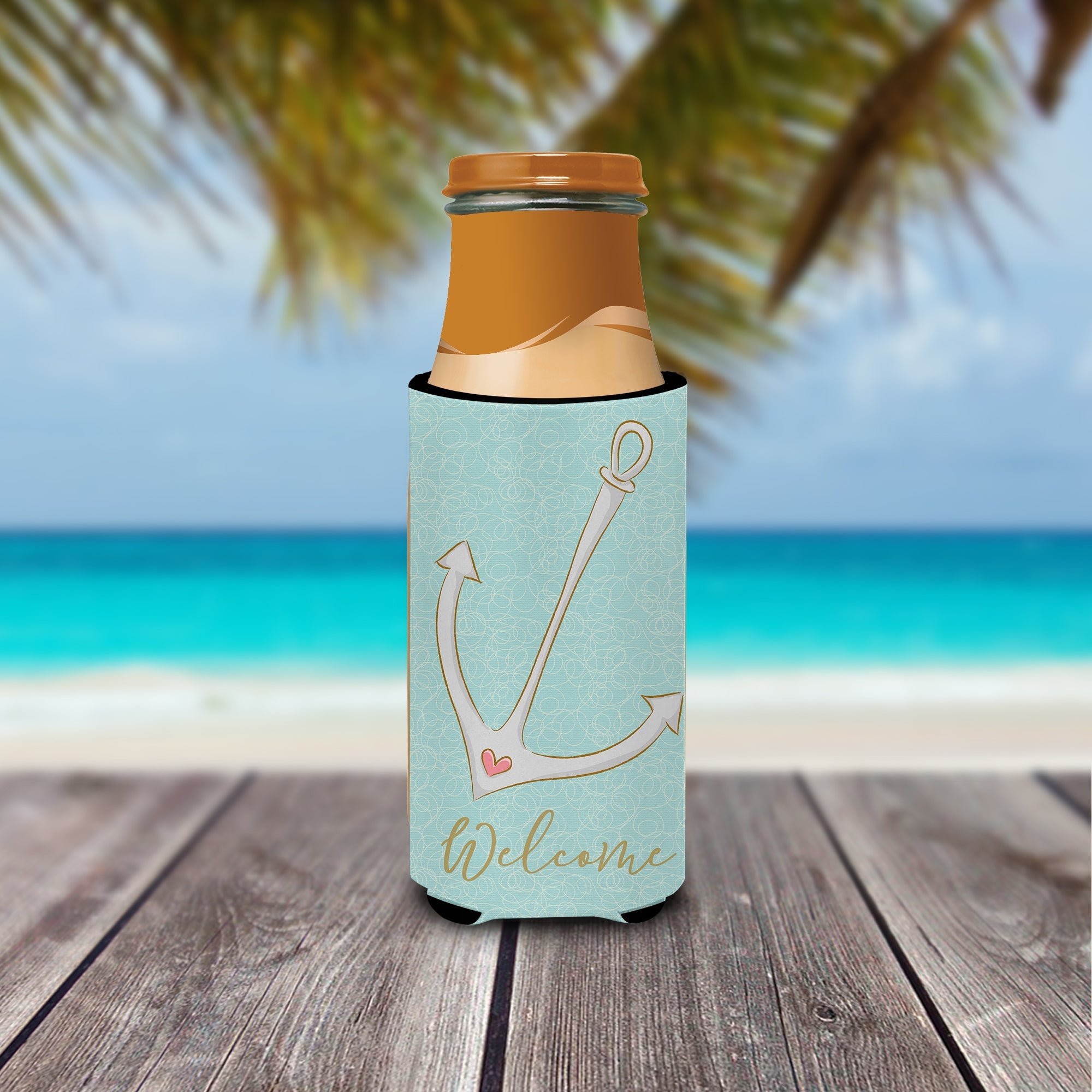 Anchor Slim Can Hugger , Insulated Foam Hugger for 12 oz Slim Cans, Beer Bottles & Water Bottles, Printed in USA