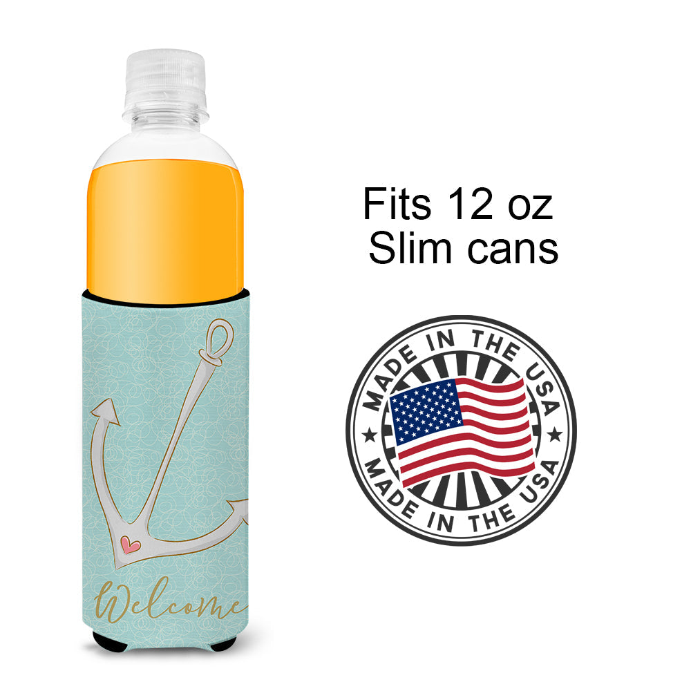 Anchor Slim Can Hugger , Insulated Foam Hugger for 12 oz Slim Cans, Beer Bottles & Water Bottles, Printed in USA