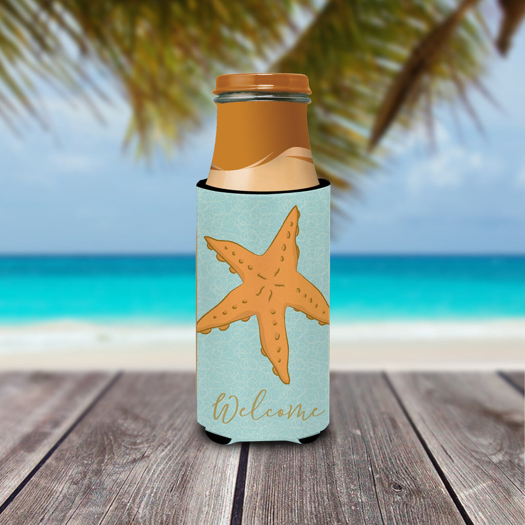 Starfish Slim Can Hugger , Insulated Foam Hugger for 12 oz Slim Cans, Beer Bottles & Water Bottles, Printed in USA