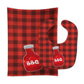 Backyard BBQ Sauce Baby Bib & Burp Cloth Easy-Clean Baby Bib Baby Feeding Accessory Baby Mealtime Essential