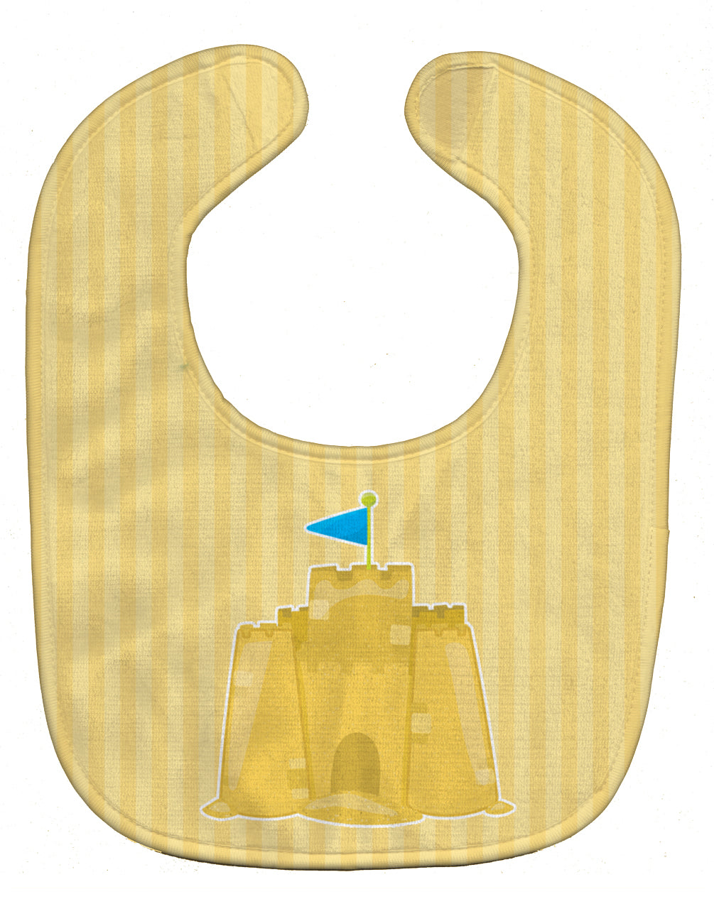 Beach Sand Castle Baby Bib Easy-Clean Baby Bib Baby Feeding Accessory Baby Mealtime Essential, 10 x 13, Multicolor