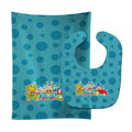 Circus Train Baby Bib & Burp Cloth Easy-Clean Baby Bib Baby Feeding Accessory Baby Mealtime Essential