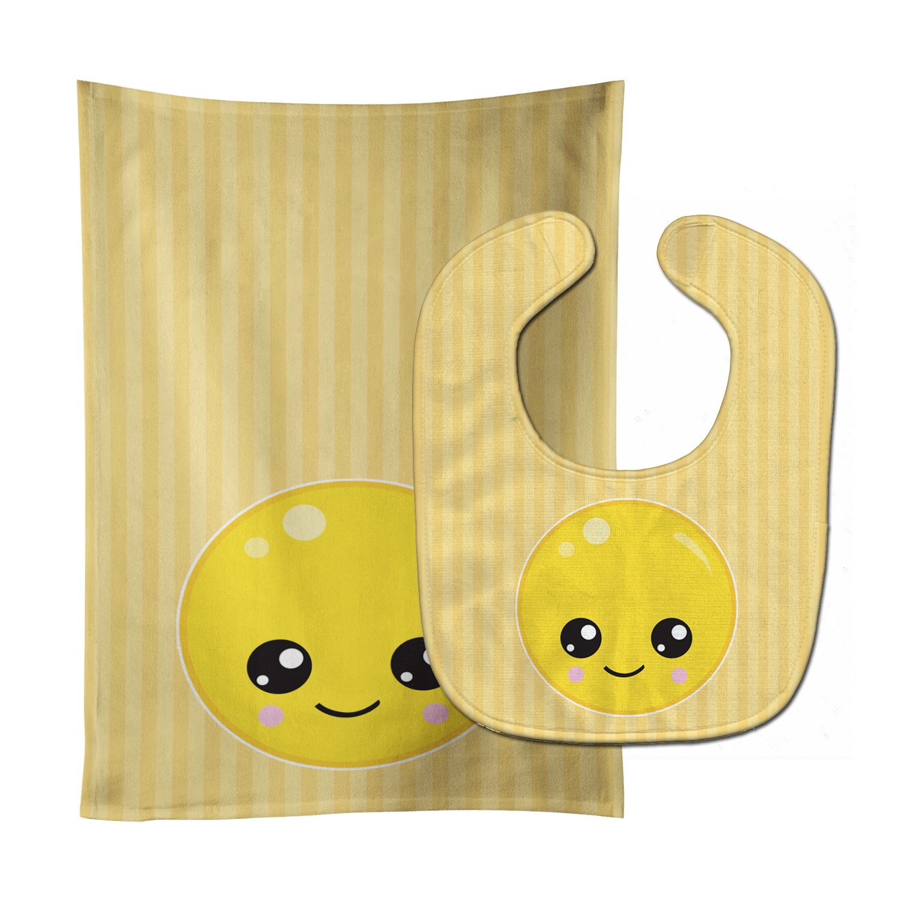 Smily Face Baby Bib & Burp Cloth Easy-Clean Baby Bib Baby Feeding Accessory Baby Mealtime Essential