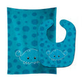 Nautical Crab Baby Bib & Burp Cloth Easy-Clean Baby Bib Baby Feeding Accessory Baby Mealtime Essential