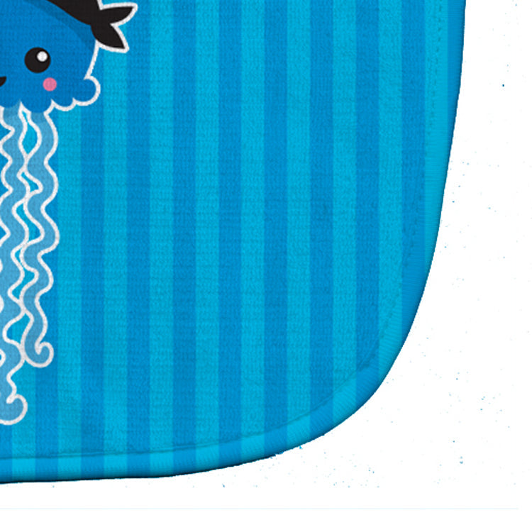 Nautical Pirate Jellyfish Blue Baby Bib Easy-Clean Baby Bib Baby Feeding Accessory Baby Mealtime Essential, 10 x 13, Multicolor