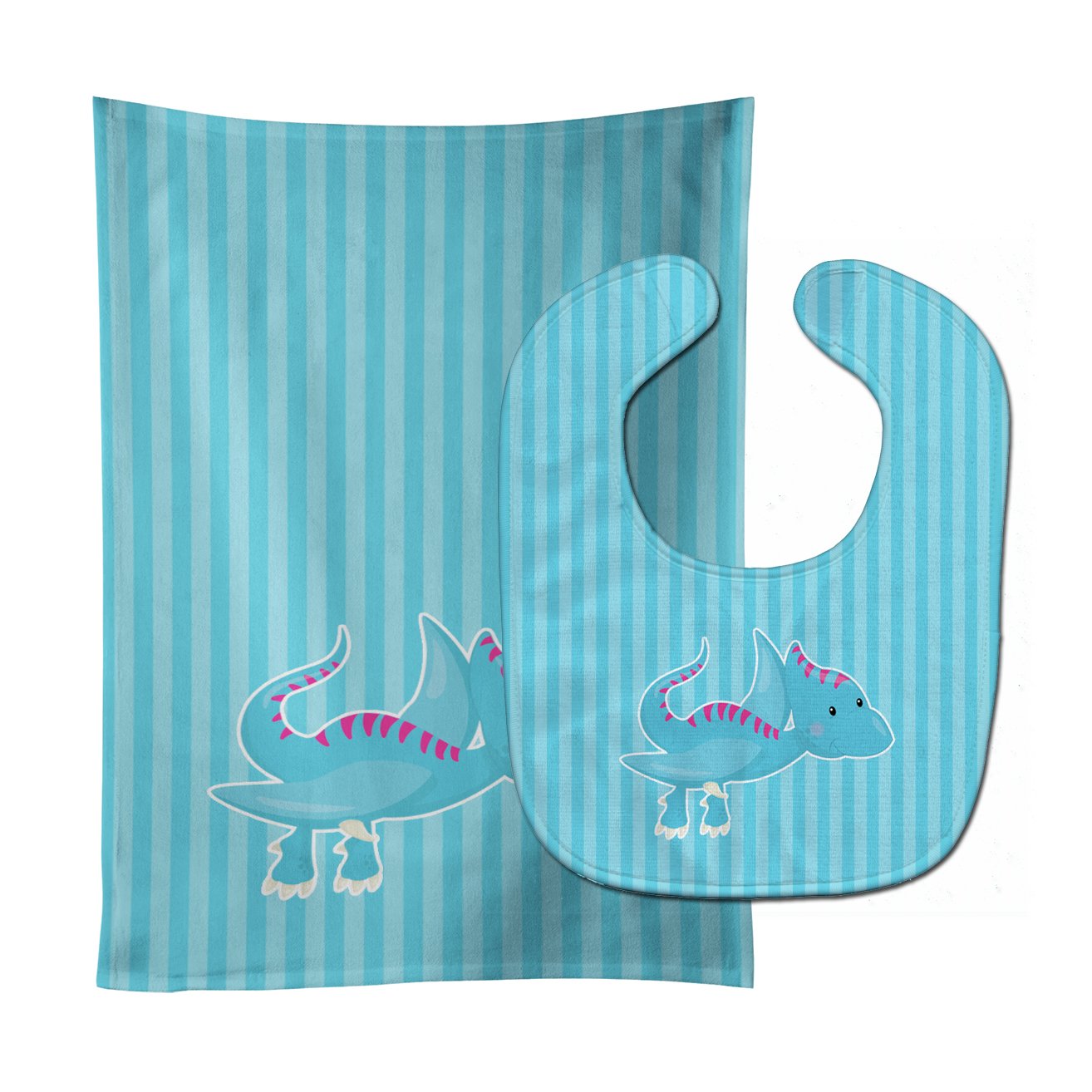 Dinosaur Pink #1 Baby Bib & Burp Cloth Easy-Clean Baby Bib Baby Feeding Accessory Baby Mealtime Essential