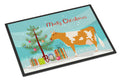 Guernsey Cow Christmas Doormat Indoor Outdoor 24H X 36W Front Door Mat Rugs for Entryway, Non Slip Washable Low Pile,
