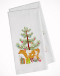 Guernsey Cow Christmas Kitchen Towel Set of 2 White Dish Towels Decorative Bathroom Hand towel for Hand, Face, Hair, Yoga, Tea, Dishcloth, 19 X 28", White