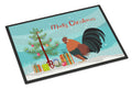 Dutch Bantam Chicken Christmas Doormat Indoor Outdoor 24H X 36W Front Door Mat Rugs for Entryway, Non Slip Washable Low Pile,