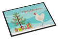 German Langshan Chicken Christmas Doormat Indoor Outdoor 24H X 36W Front Door Mat Rugs for Entryway, Non Slip Washable Low Pile,