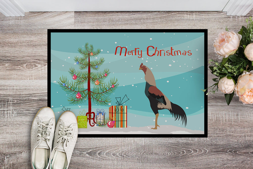 Kulang Chicken Christmas Doormat Indoor Outdoor 18H X 27W Front Door Mat Rugs for Entryway, Non Slip Washable
