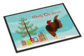 Malaysian Serama Chicken Christmas Doormat Indoor Outdoor 18H X 27W Front Door Mat Rugs for Entryway, Non Slip Washable