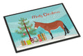Mule Christmas Doormat Indoor Outdoor 24H X 36W Front Door Mat Rugs for Entryway, Non Slip Washable Low Pile,