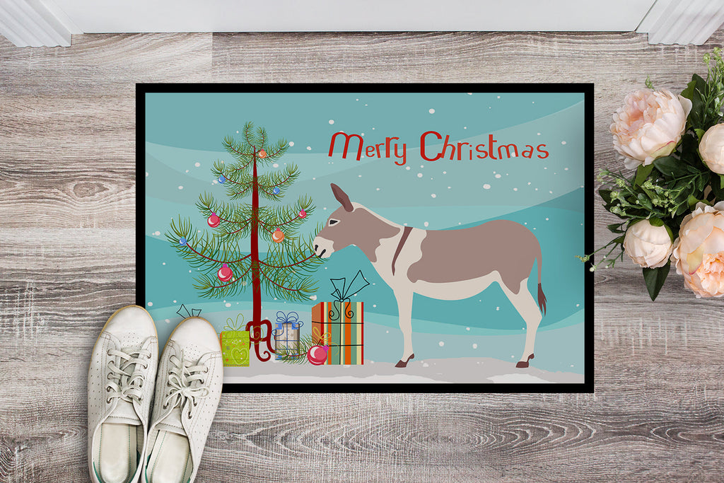 Australian Teamster Donkey Christmas Doormat Indoor Outdoor 24H X 36W Front Door Mat Rugs for Entryway, Non Slip Washable Low Pile,