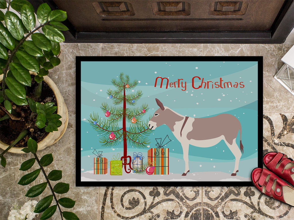 Australian Teamster Donkey Christmas Doormat Indoor Outdoor 24H X 36W Front Door Mat Rugs for Entryway, Non Slip Washable Low Pile,