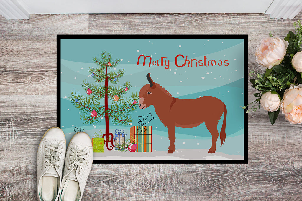 Irish Donkey Christmas Doormat Indoor Outdoor 24H X 36W Front Door Mat Rugs for Entryway, Non Slip Washable Low Pile,