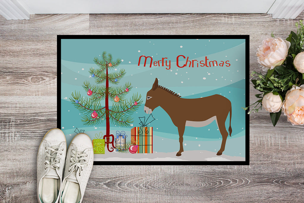 Cotentin Donkey Christmas Doormat Indoor Outdoor 18H X 27W Front Door Mat Rugs for Entryway, Non Slip Washable