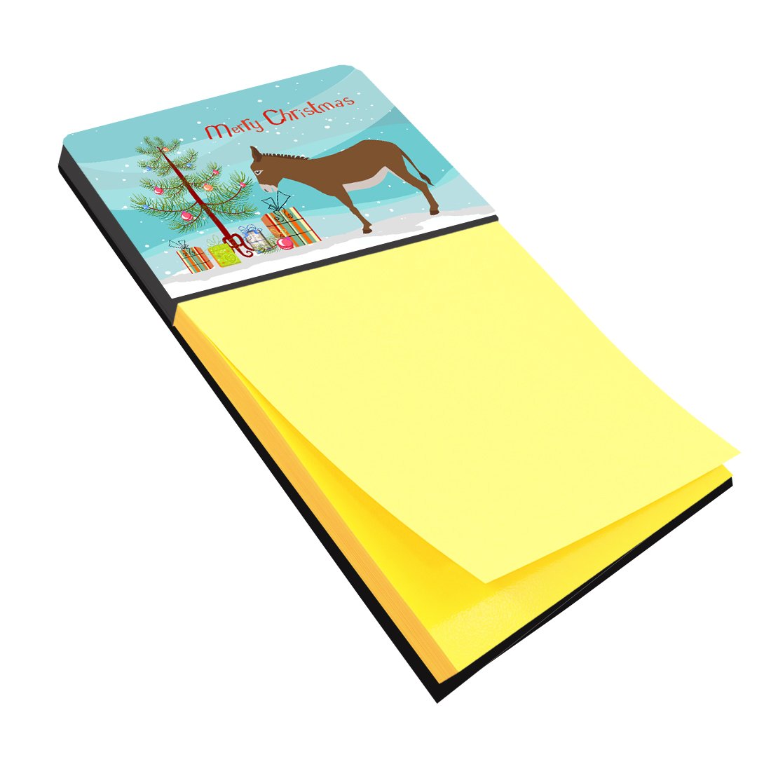 Cotentin Donkey Christmas Watercolor Sticky Note Holder Refillable Dispenser Desk Accessory 3x3 Pad Gift