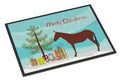 Hinny Horse Donkey Christmas Doormat Indoor Outdoor 18H X 27W Front Door Mat Rugs for Entryway, Non Slip Washable
