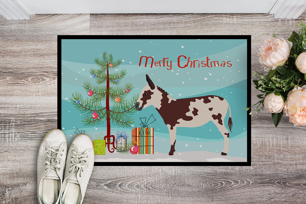 American Spotted Donkey Christmas Doormat Indoor Outdoor 24H X 36W Front Door Mat Rugs for Entryway, Non Slip Washable Low Pile,