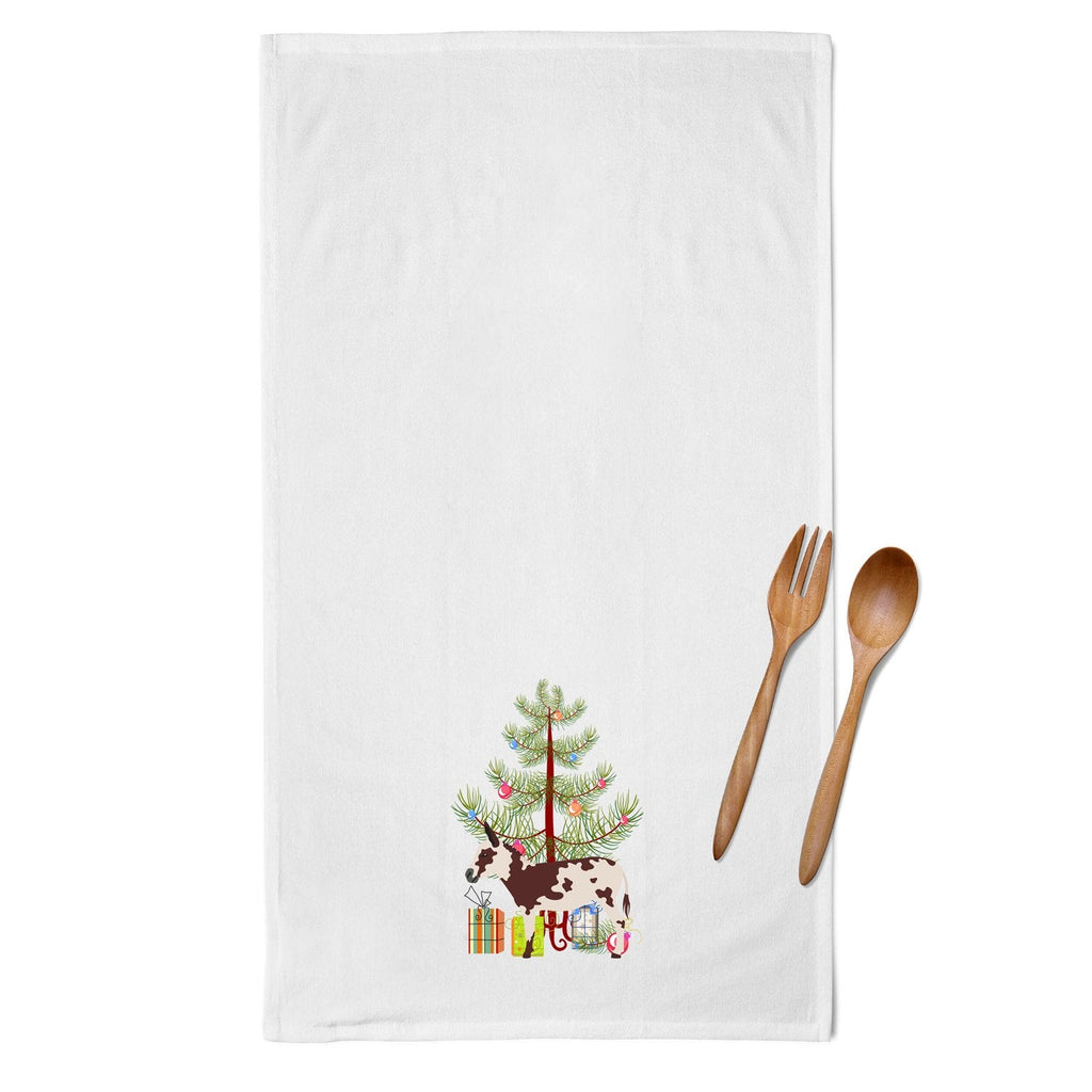 American Spotted Donkey Christmas Kitchen Towel Set of 2 White Dish Towels Decorative Bathroom Hand towel for Hand, Face, Hair, Yoga, Tea, Dishcloth, 19 X 28", White