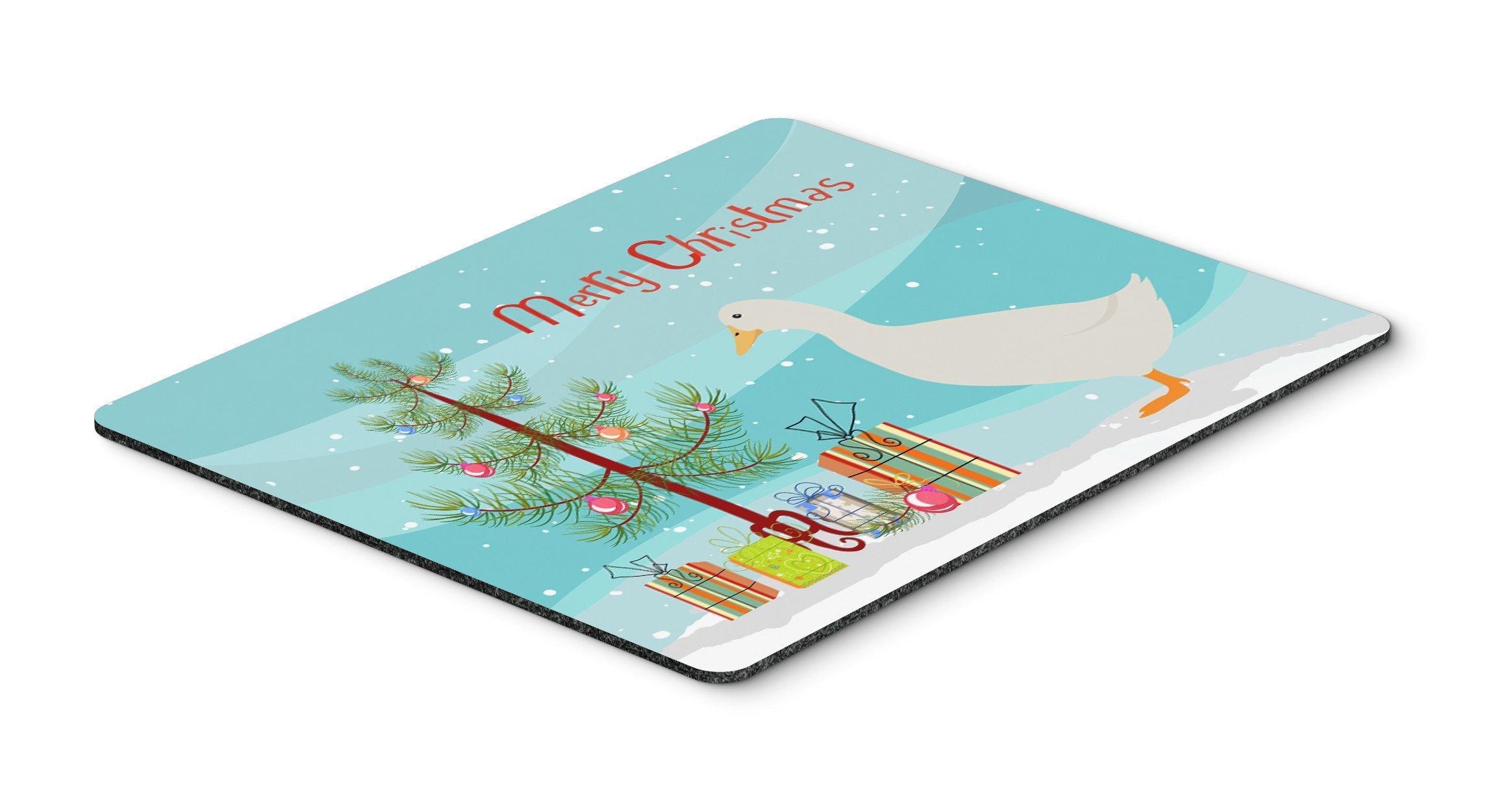 American Pekin Duck Christmas Mouse Pad, Heat Resistant Trivet Hot Pad , Non Slip Rubber Desk Mat, Kitchen Counter Protector, Home Office Decor Gift