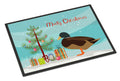 Silver Bantam Duck Christmas Doormat Indoor Outdoor 18H X 27W Front Door Mat Rugs for Entryway, Non Slip Washable