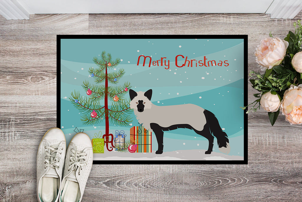 Silver Fox Christmas Doormat Indoor Outdoor 18H X 27W Front Door Mat Rugs for Entryway, Non Slip Washable