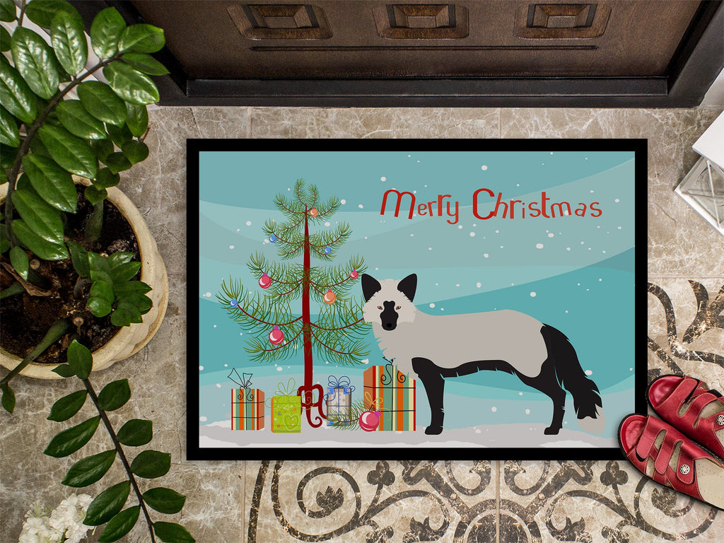 Silver Fox Christmas Doormat Indoor Outdoor 18H X 27W Front Door Mat Rugs for Entryway, Non Slip Washable