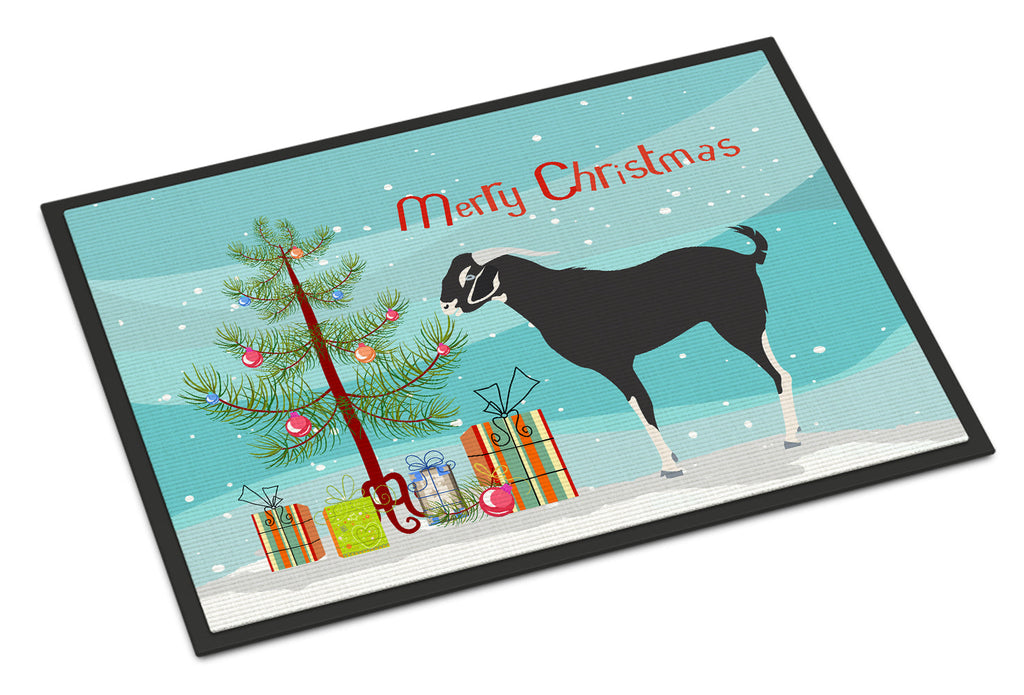 Black Bengal Goat Christmas Doormat Indoor Outdoor 24H X 36W Front Door Mat Rugs for Entryway, Non Slip Washable Low Pile,