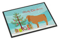American Lamancha Goat Christmas Doormat Indoor Outdoor 24H X 36W Front Door Mat Rugs for Entryway, Non Slip Washable Low Pile,