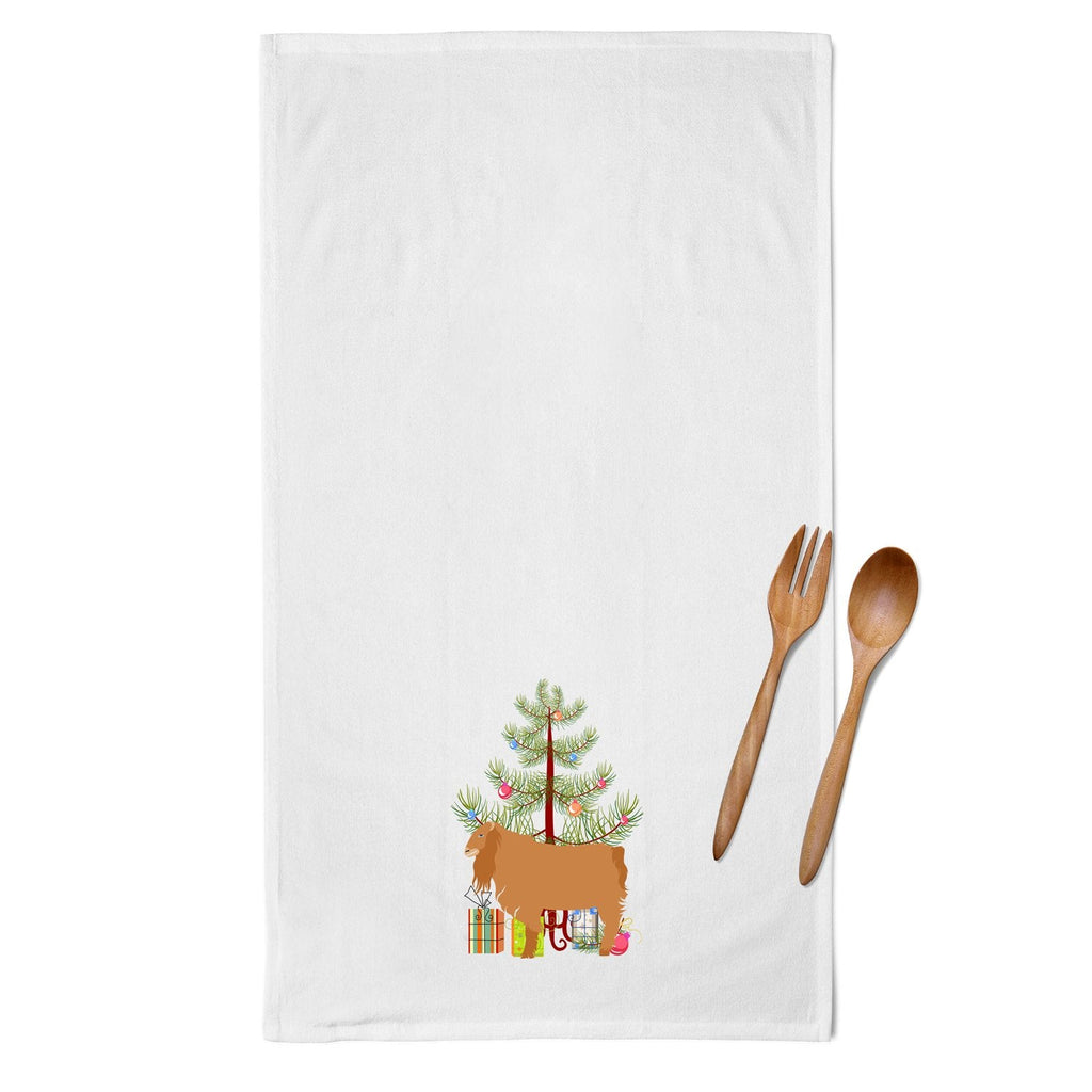 American Lamancha Goat Christmas Kitchen Towel Set of 2 White Dish Towels Decorative Bathroom Hand towel for Hand, Face, Hair, Yoga, Tea, Dishcloth, 19 X 28", White