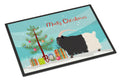 Welsh Black-Necked Goat Christmas Doormat Indoor Outdoor 24H X 36W Front Door Mat Rugs for Entryway, Non Slip Washable Low Pile,