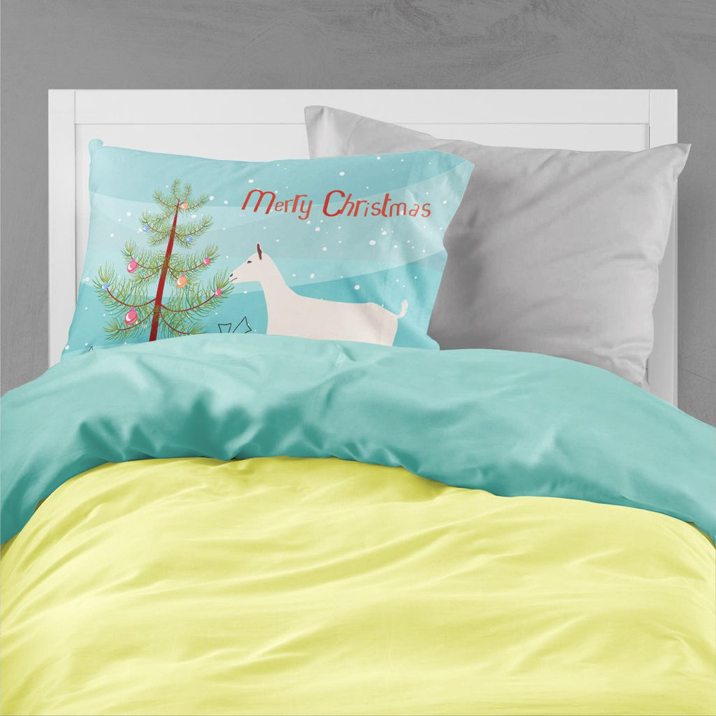 Saanen Goat Christmas Standard Pillowcase Lightweight Super Soft Easy Care Decorative Artwork Pillowcase, Standard