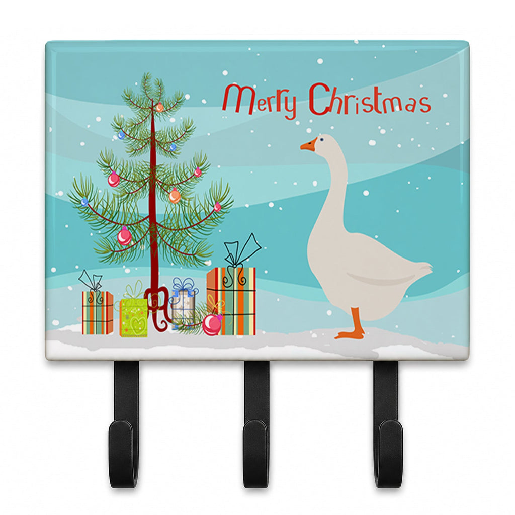 Embden Goose Christmas Leash or Key Holder Wall Hooks, Coat Rack Wall Mount, for Hanging Keys, Towels, Aprons, Leashes