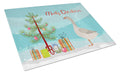 Steinbacher Goose Christmas Cutting Board Tempered Glass Kitchen Cutting Surface, Heat Resistant Chopping, Non-Slip Feet, Food Prep & Serving