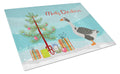 West of England Goose Christmas Cutting Board Tempered Glass Kitchen Cutting Surface, Heat Resistant Chopping, Non-Slip Feet, Food Prep & Serving