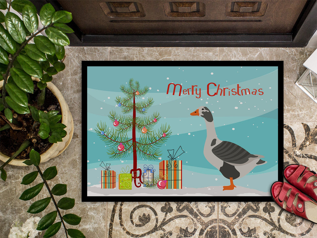 West of England Goose Christmas Doormat Indoor Outdoor 18H X 27W Front Door Mat Rugs for Entryway, Non Slip Washable