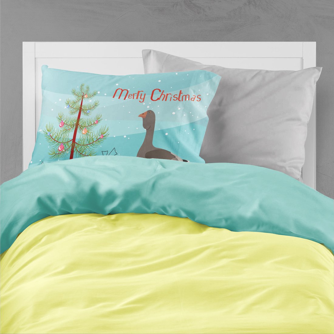 Toulouse Goose Christmas Standard Pillowcase Lightweight Super Soft Easy Care Decorative Artwork Pillowcase, Standard